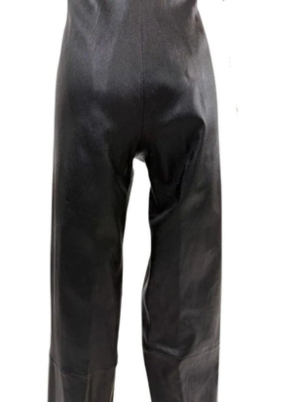 The Row Leather Pants with Ankle Zips, size 12